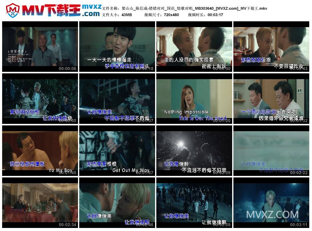 梁山山_陈信成-错错对对_国语_情歌对唱_MB303640